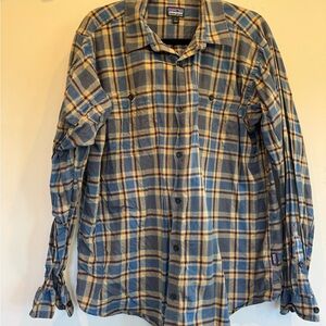 Patagonia Organic Cotton Blue and Yellow Check Shirt